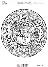 Mandala boyama sayfaları